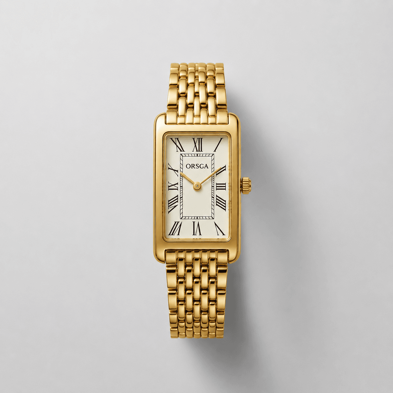 SOH Orsga — Gold Steel Band White Dial