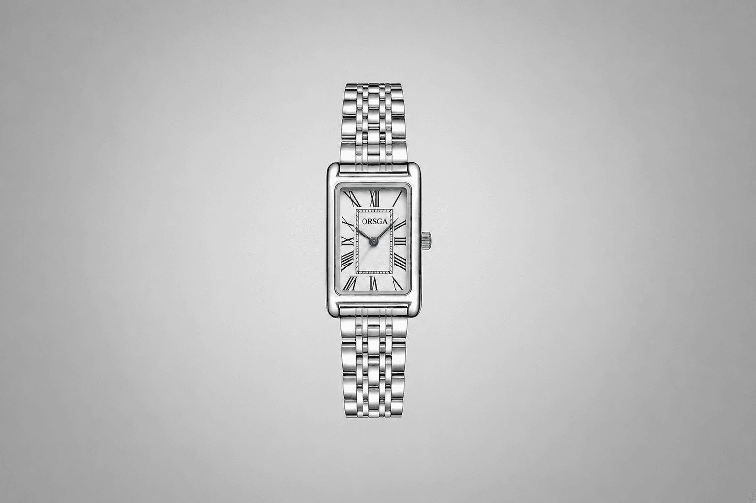 SOH Orsga — Silver Steel Band White Dial
